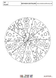 Mandala boyama sayfaları